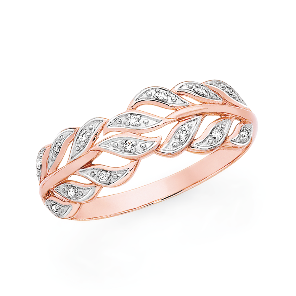 14k Rose Gold Custom Pave Diamond Multi-band Engagement Ring #100612 -  Seattle Bellevue | Joseph Jewelry