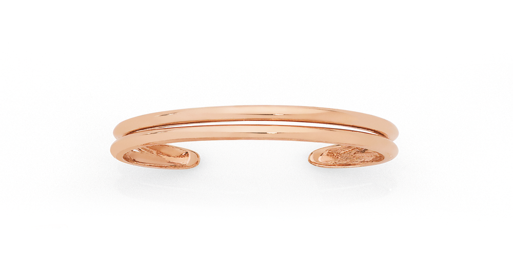 9ct Rose Gold Double Band Toe Ring Goldmark (AU)