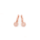 9ct Rose Gold Mandala Huggie Drop Earrings