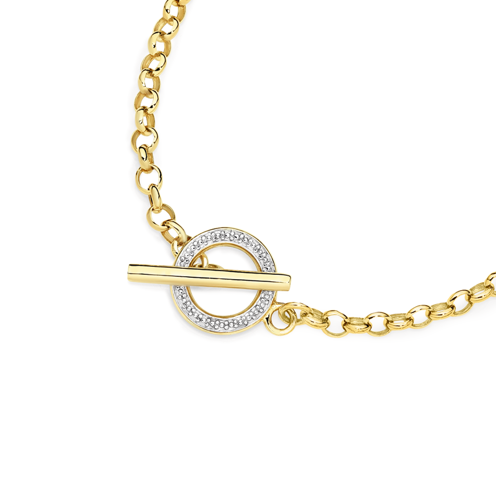 9ct Two Tone Gold 45cm Solid Belcher T 