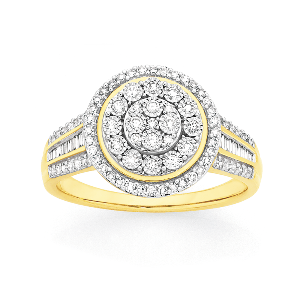 9ct Gold Diamond Snake Ring Rings Goldmark AU