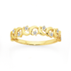 9ct Two Tone Gold Moon & Stars Dress Ring