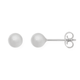 9ct White Gold 5mm Polished Ball Stud Earrings