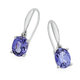 9ct White Gold Created Sapphire Earrings