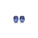 9ct White Gold Created Sapphire Stud Earrings