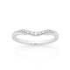 9ct White Gold Diamond Curved Band