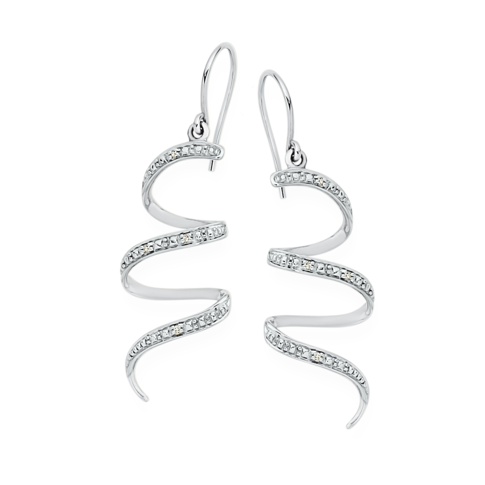 Tanishq 18KT Diamond Swirl Studs Earring