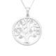9ct White Gold Diamond Tree of Life Pendant