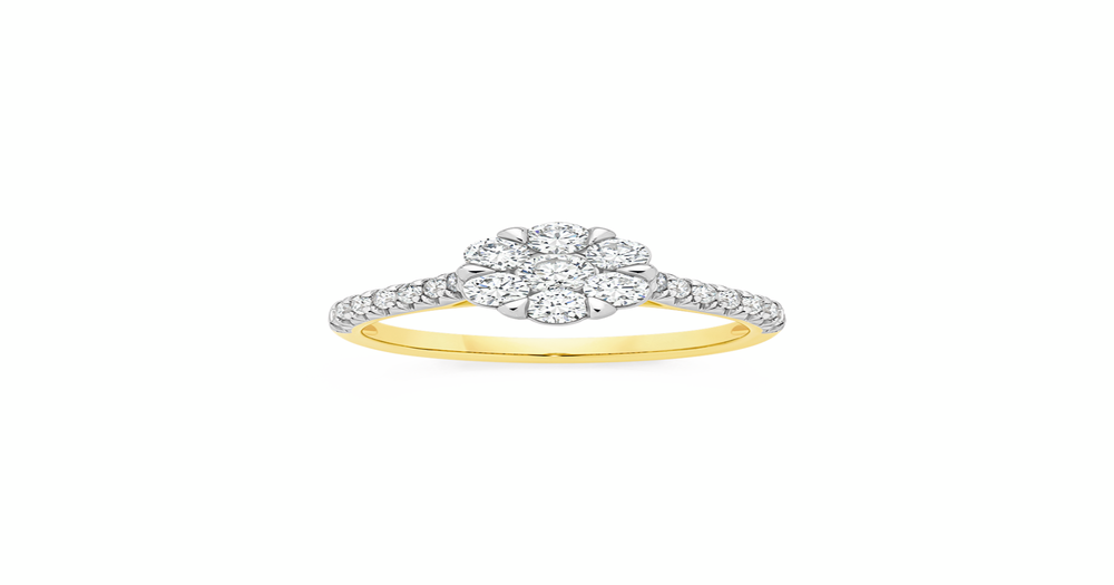 Alora 9ct Gold 1 Carat Tw Lab Grown Diamond Ring | Goldmark (AU)