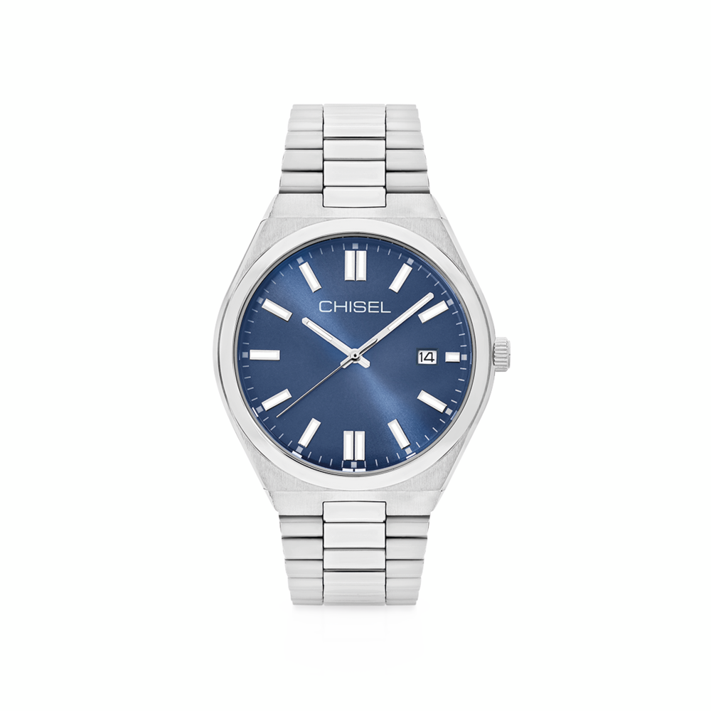 チルチル Chisel Men's Regent Watch in Silver | Goldmark (AU)