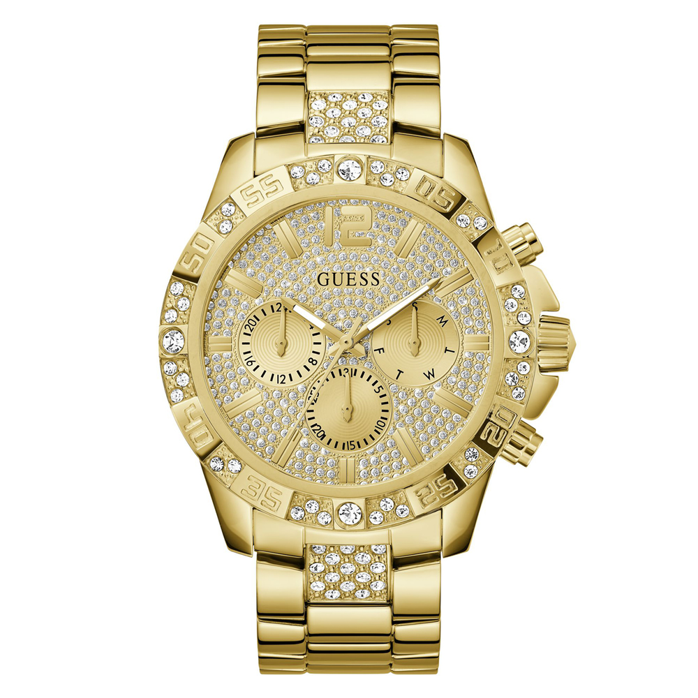 Guess gold watch mens deals