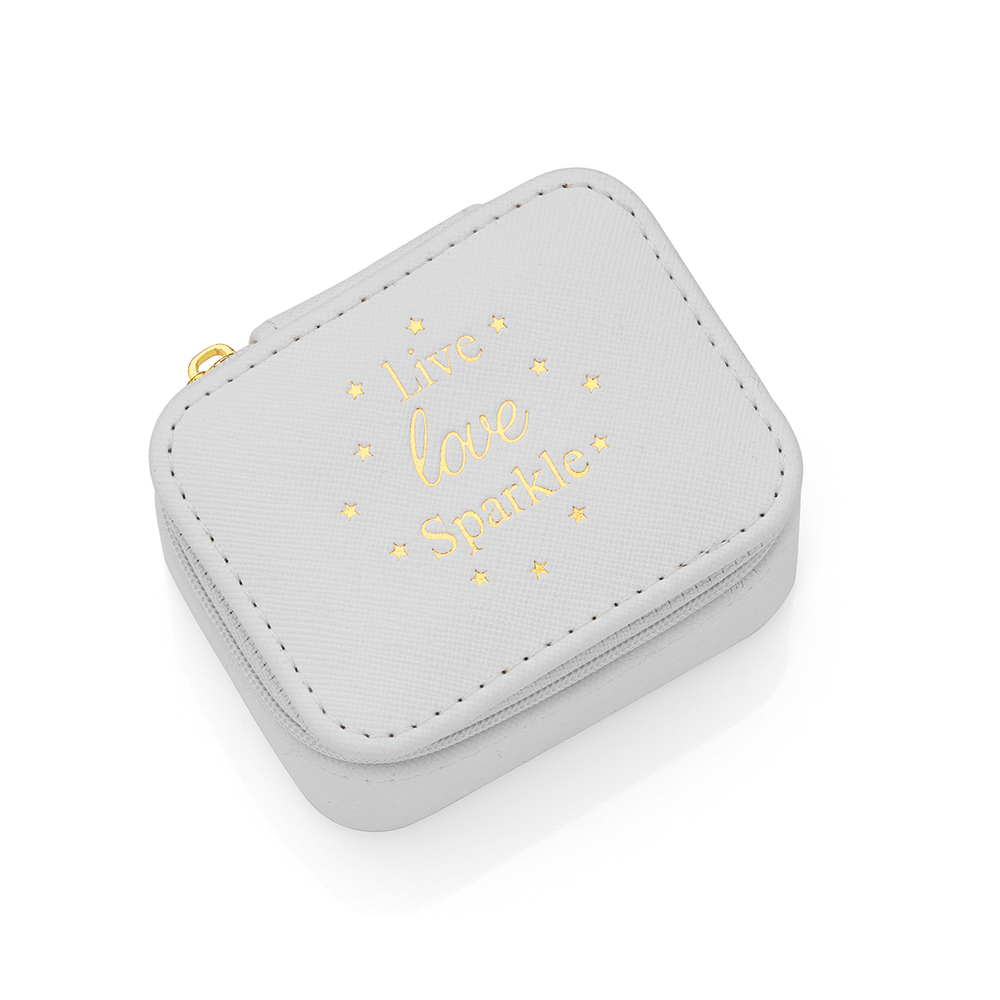Live Love Sparkle Blush Jewellery Box in White | Goldmark (AU)