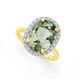 Manhattan G Cocktail Ring Collection- 9ct Gold Green Amethyst Ring