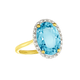 Manhattan G Cocktail Ring Collection- 9ct Gold Sky Blue Topaz Ring