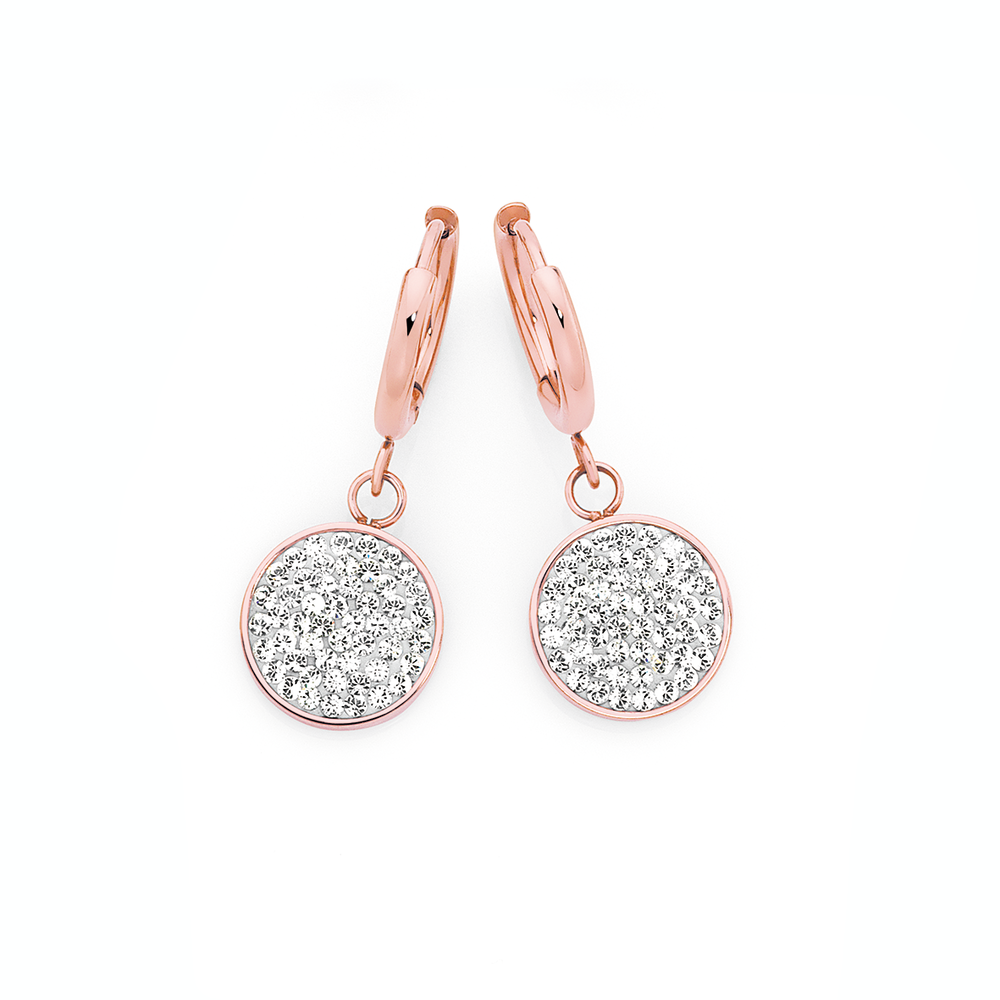 Hoop earrings crystal deals