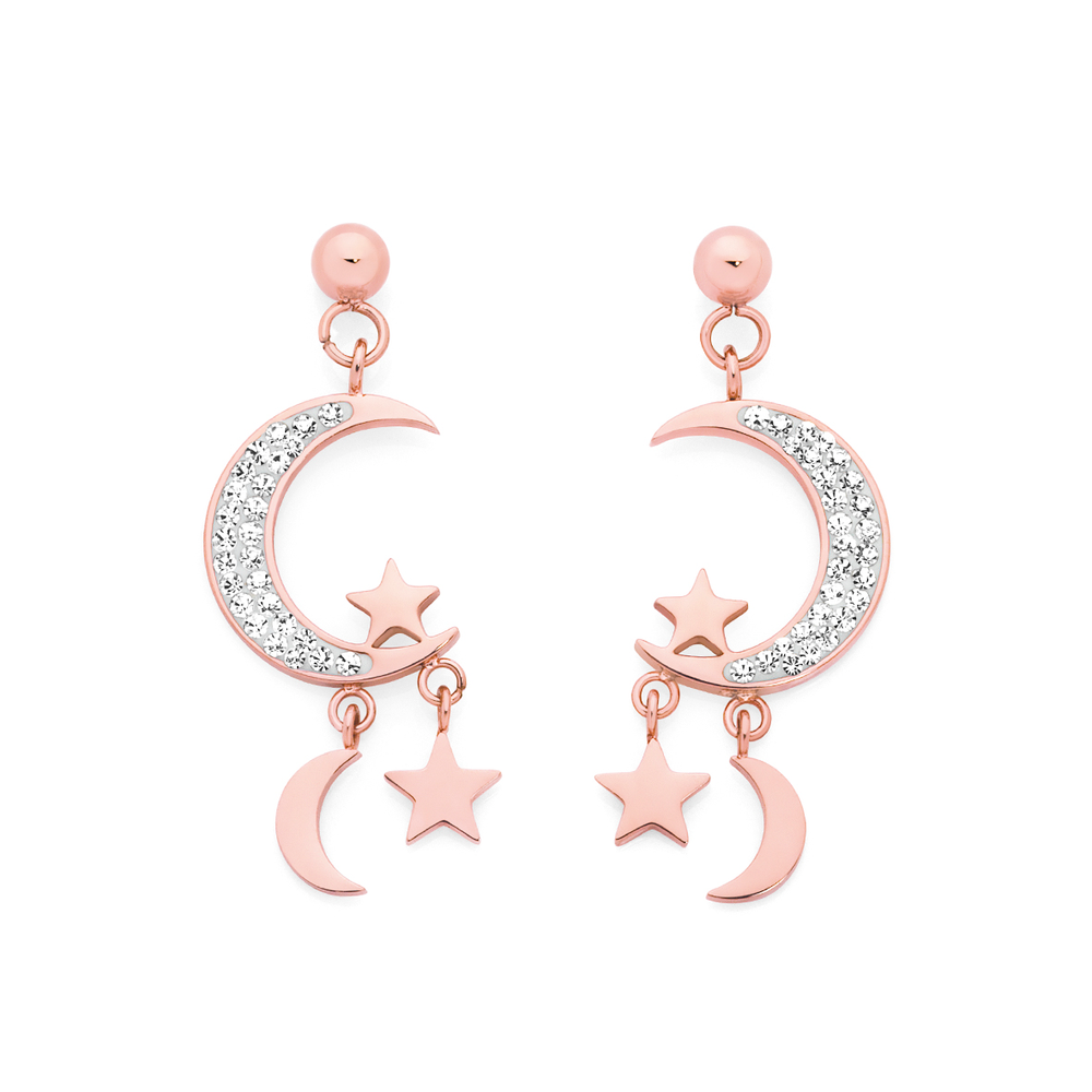 Buy 4 Pairs Sun Star Moon Earrings Sun Dangle Drop Earrings Jewelry for  Women Girls, Gold at Amazon.in