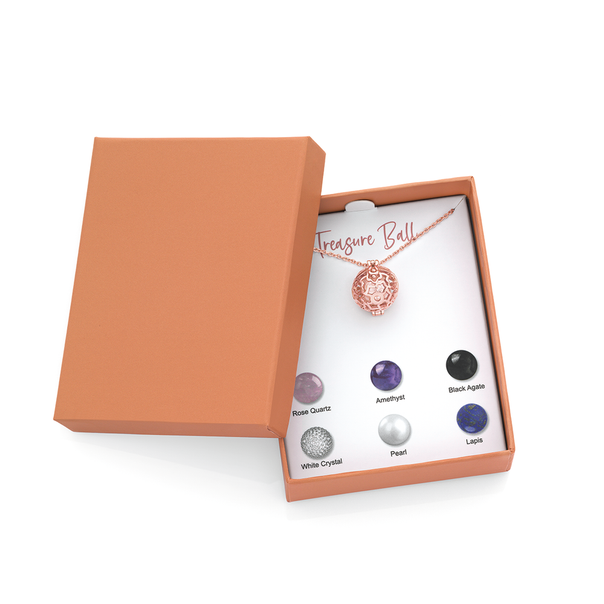 Rose Steel Treasure Ball Pendant Gift Set With 6 Interchangeable Beads