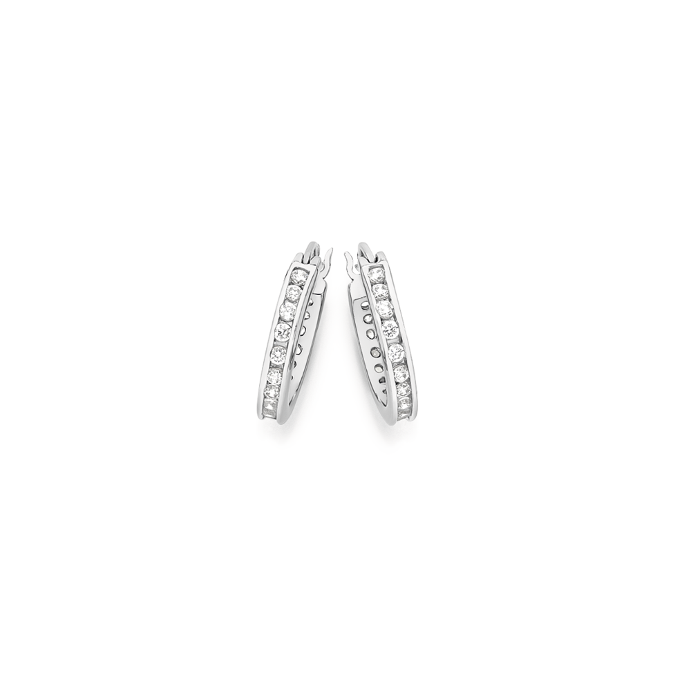 Cz hotsell hoop earrings
