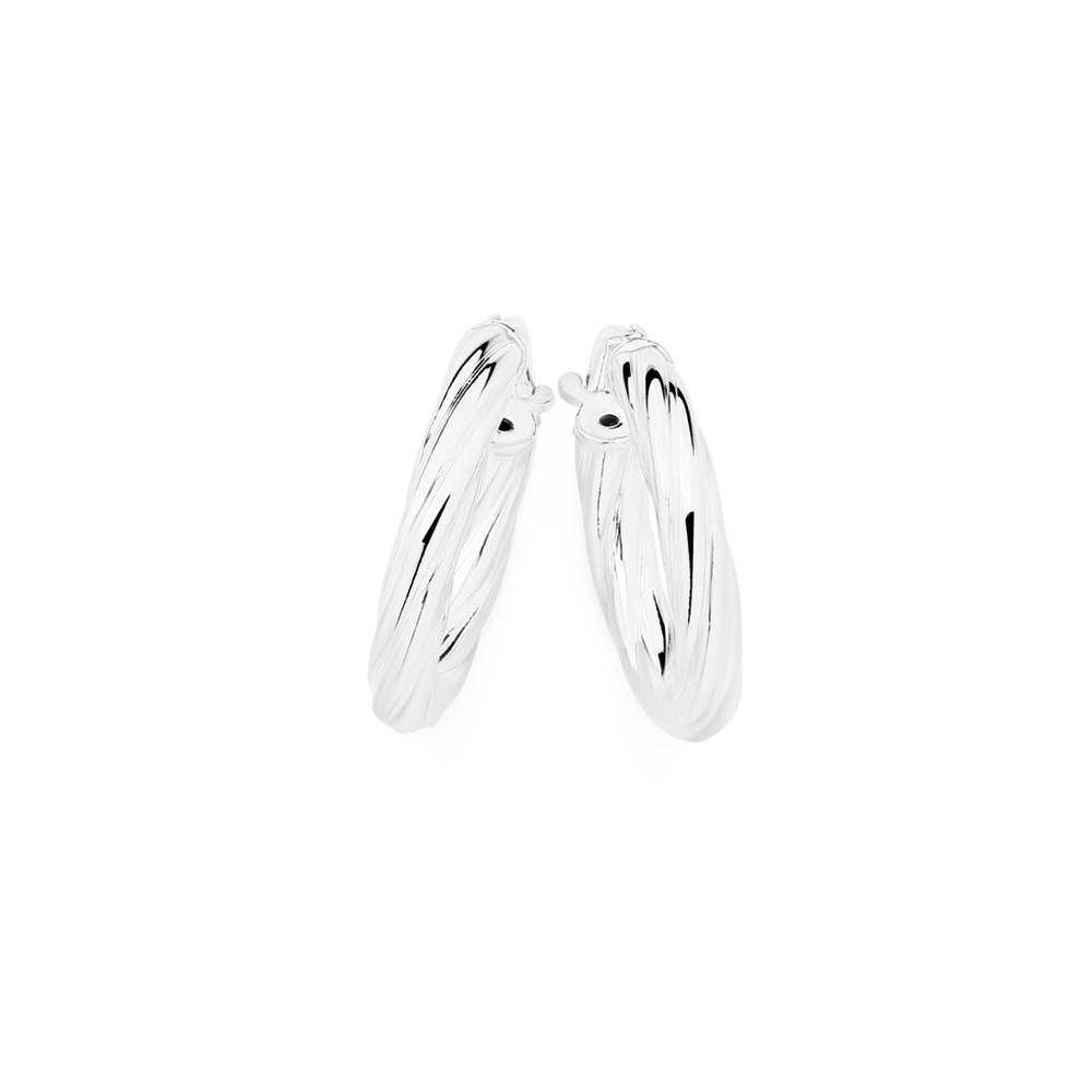 12mm silver hoops discount