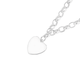 Silver 18.5cm Oval Belcher With Heart Disc Bracelet