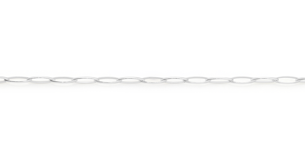 Silver 19cm Fine Oval Belcher Bracelet Goldmark (AU)