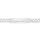 Silver 21cm Diamond Cut Flat Curb Identity Bracelet