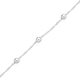 Silver 25cm Fine Rope & Ball Anklet