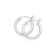 Silver 2X15mm Tube Hoop Earrings