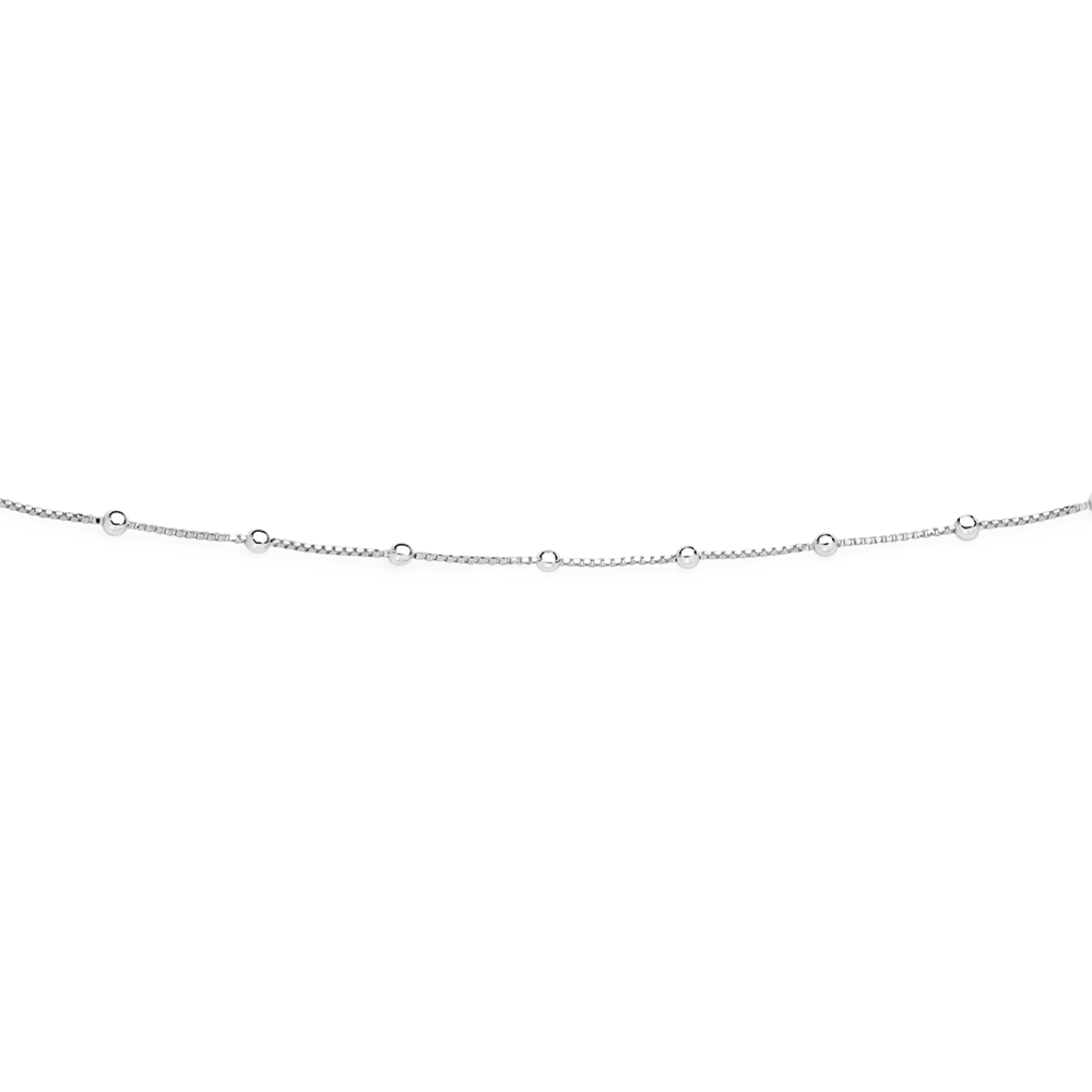 Silver 30cm Plain Ball Choker Necklet Goldmark AU
