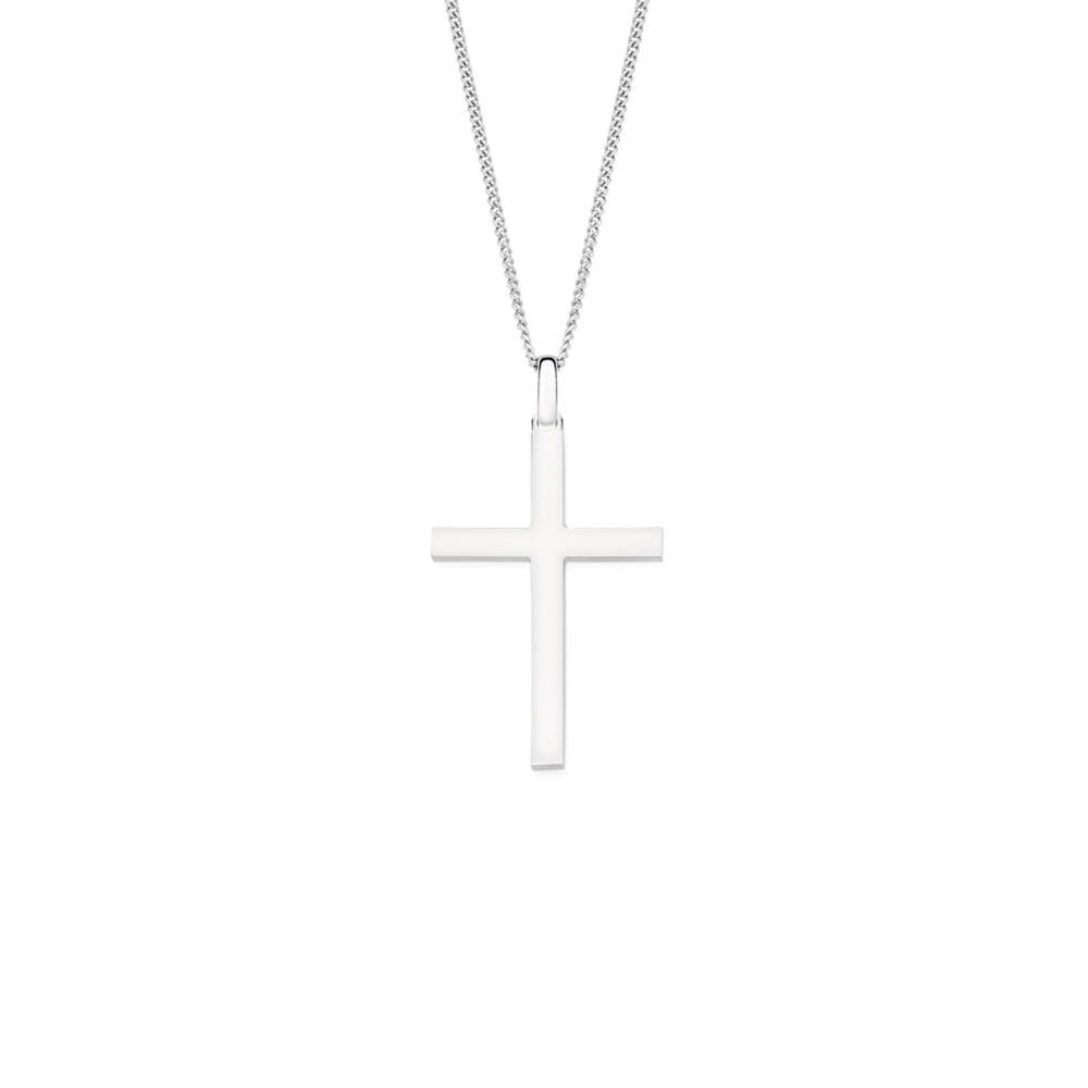 925 Sterling Silver Italian Solid Cross Pendant Necklace – Sheer Beauté &  Jewelry