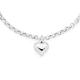 Silver 45cm Belcher With Puff Heart Pendant