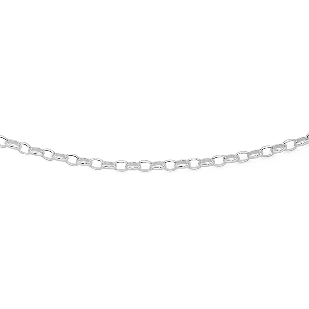 Silver 45cm Oval Solid Belcher Chain | Goldmark (AU)
