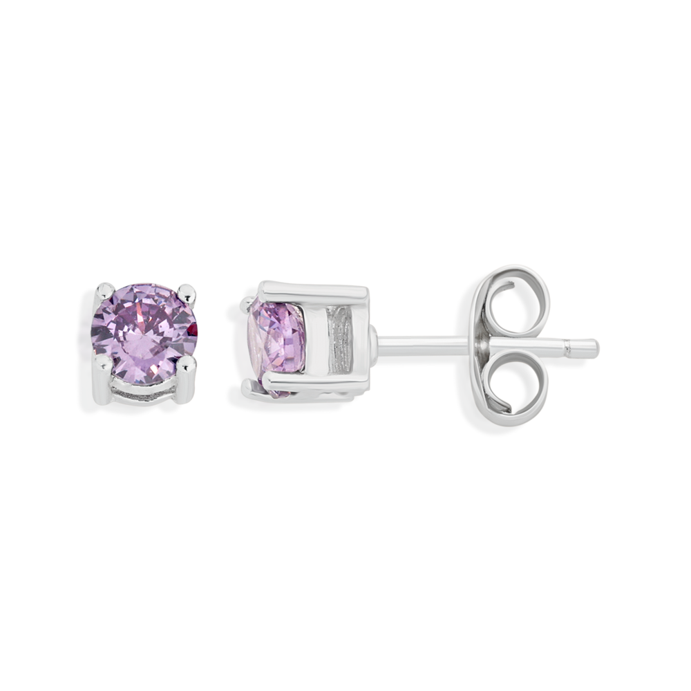 Purple and silver shop earrings