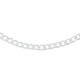 Silver 50cm Bevelled Curb Chain