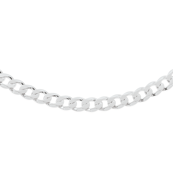 Silver 50cm Dia Cut Bevelled Curb Chain