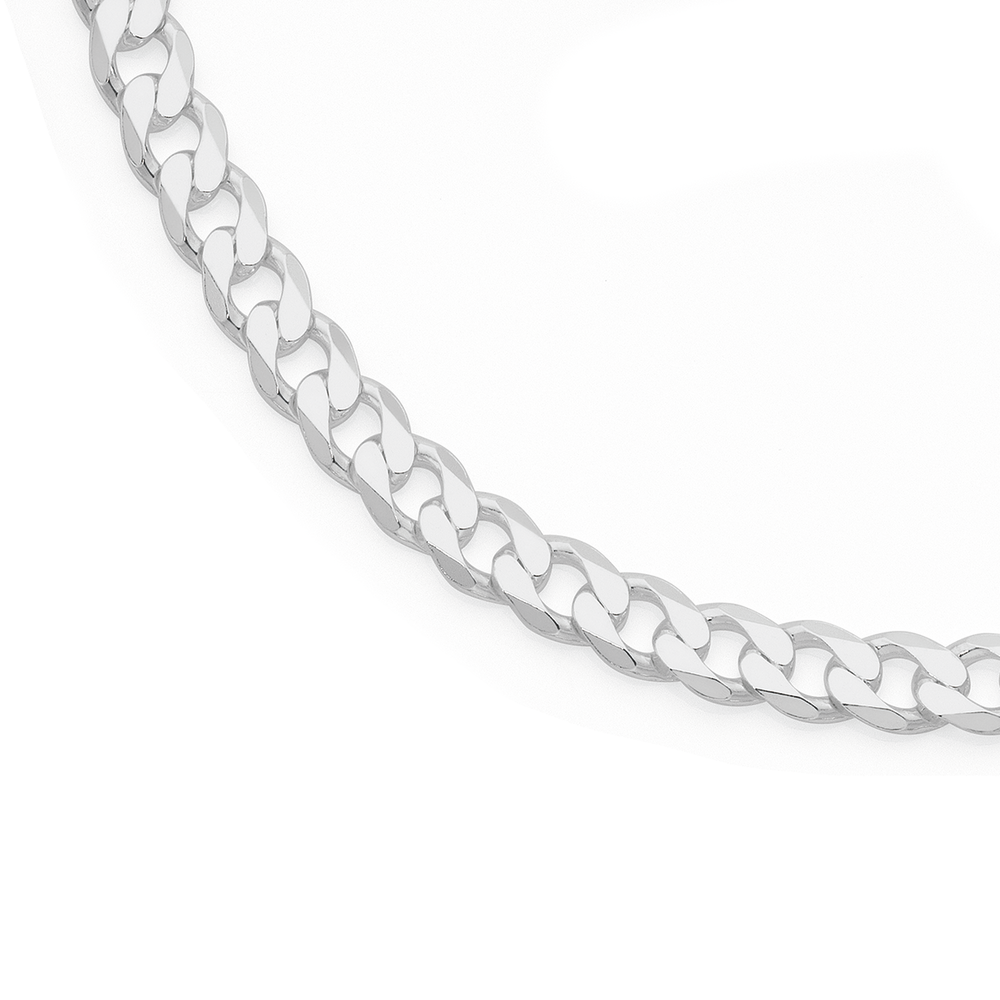 Silver 50cm Diamond Cut Curb Chain
