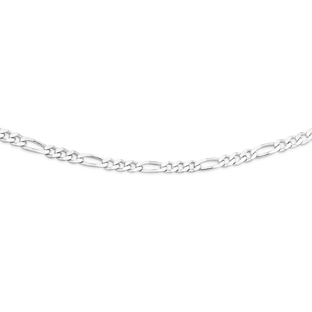 Mens figaro store white gold chain