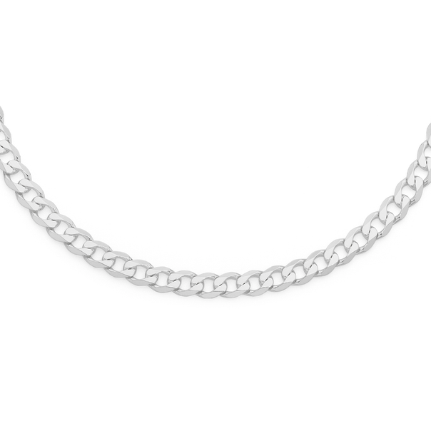 Silver 60cm Dia Cut Bevelled Curb Chain
