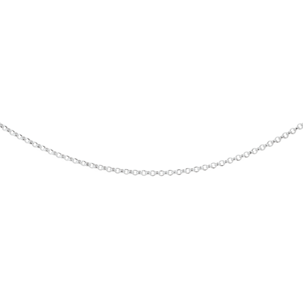Silver 80cm Round Belcher Chain