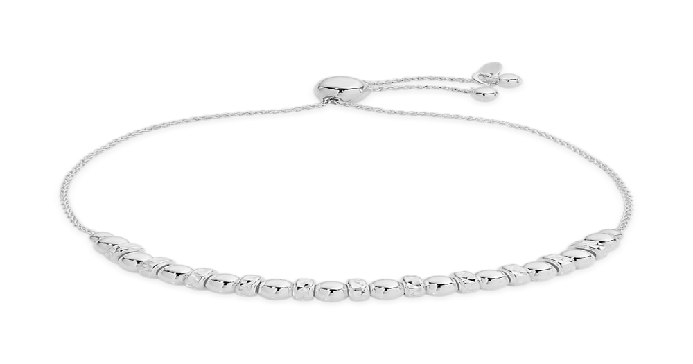 Silver Ball & Dia Cut Bead Friendship Bracelet Goldmark (AU)
