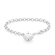 Silver Belcher Bracelet With Puff Heart Charm