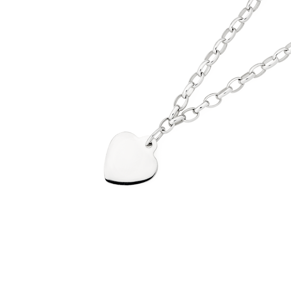 Fashow Collection Silver Plated Heart Shape Lucky Girl Pendant Bracelet For  Women  Girls