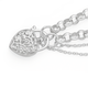 Silver Belcher Filigree Padlock Bracelet