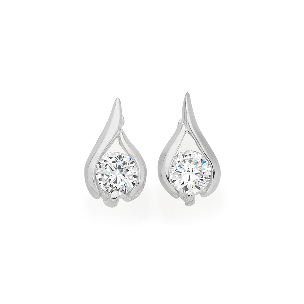 Cubic zirconia cheap teardrop earrings