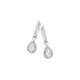 Silver Cubic Zirconia Pear Fancy Drop Earrings