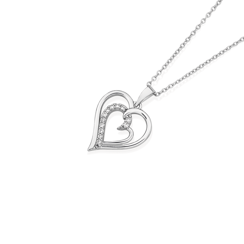 Open heart discount key necklace