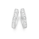 Silver CZ Channel Set Huggie Earrings