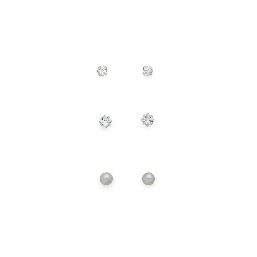 Set of sales 3 pearl earrings