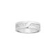 Silver CZ Diagonal Stripe Ring Size T