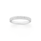 Silver CZ Double Row Friendship Ring